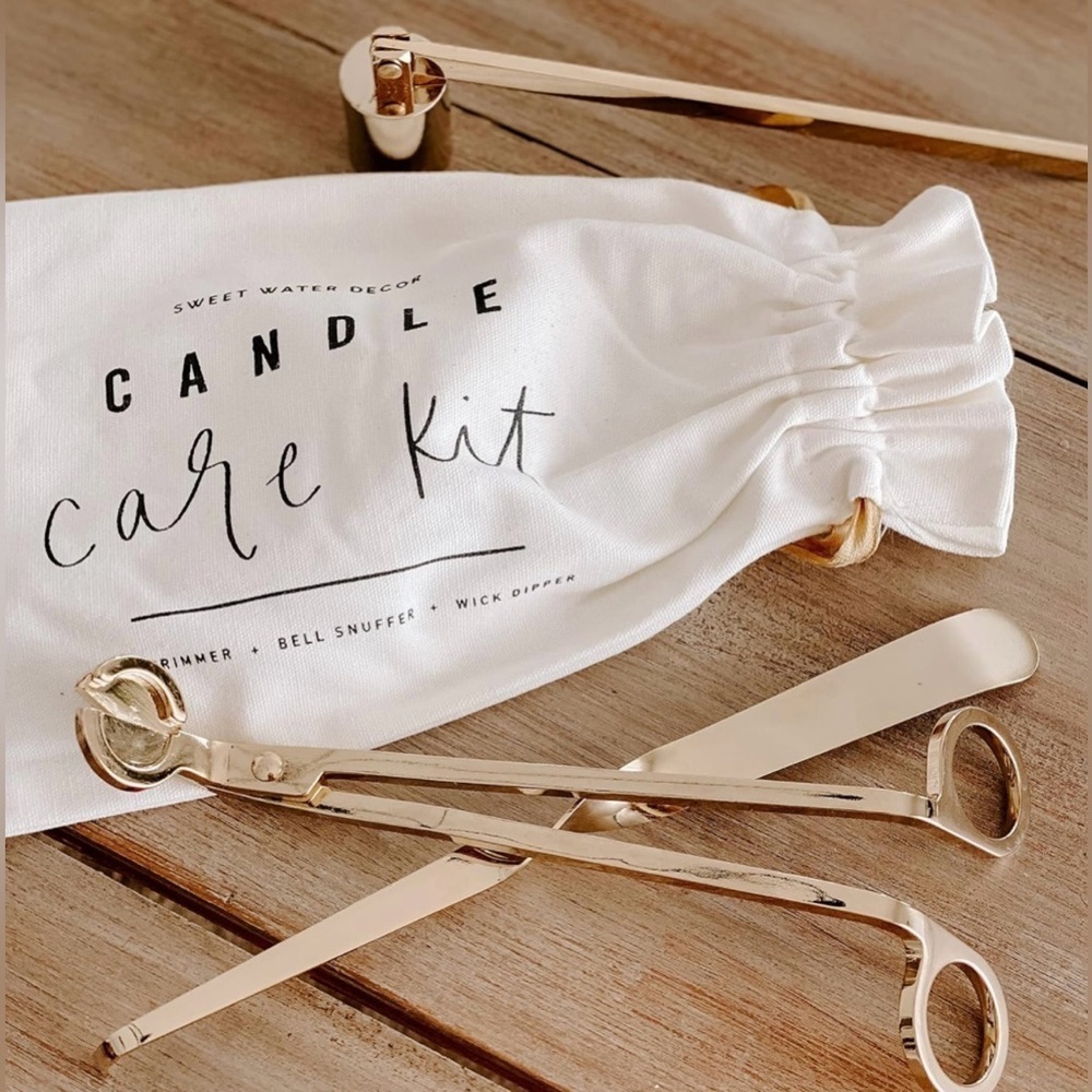 Sweet Water Decor Candle Care Kit w/ Wick Trimmer, Dipper & Bell Snuffer, Gold - Picture 2 of 8